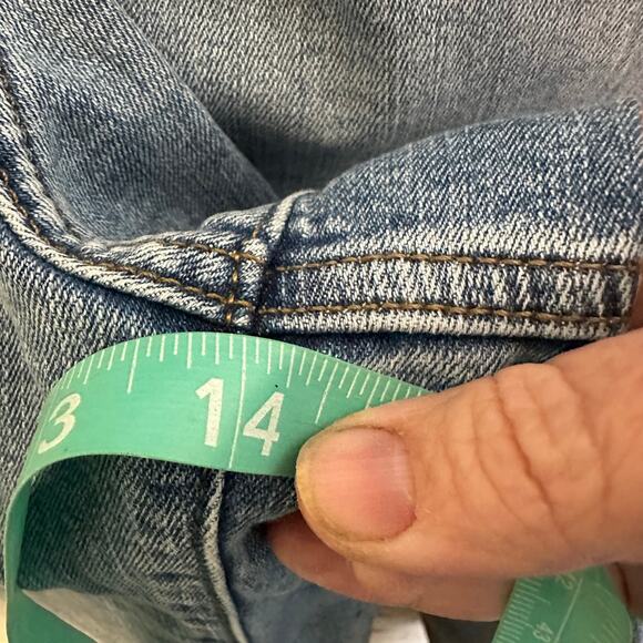 Ava & Viv women’s jeans high rise crop distressed raw hem wide leg plus size  - Picture 11 of 14